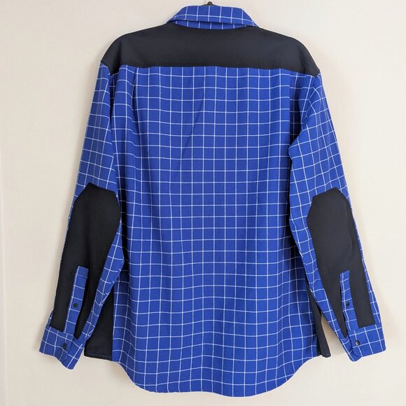 BURTON Brighton Performance Flannel Men's L Shirt in Cobalt Blue Performer Plaid - Picture 3 of 9